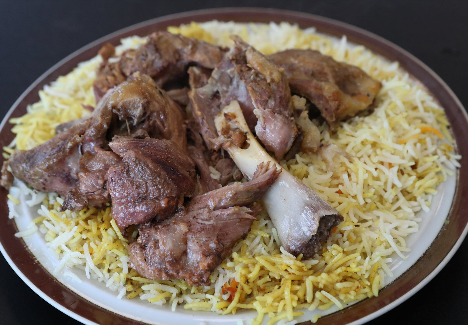 Haneeth, braised lamb, at Almandi restaurant